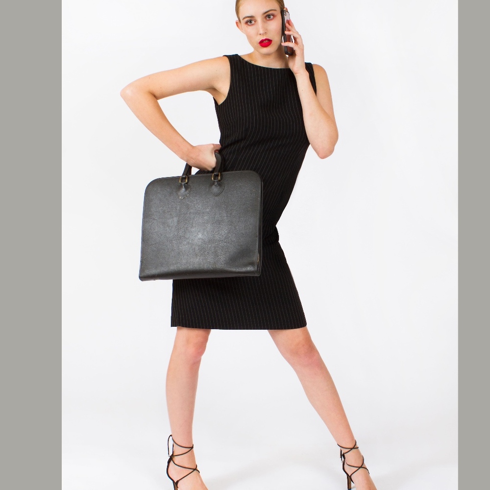 Pin striped dress with back zipper